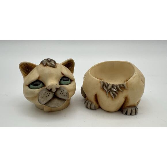 Harmony Kingdom 2001 Pot Bellys Mouser Trinket Box Pudgy Cat Figurine 2” - Picture 2 of 11